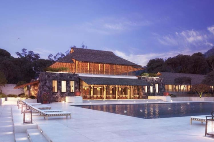 Pool in the evening